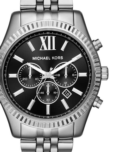 michael kors watch all stainless steel 10 atm|michael kors lexington men's watch.